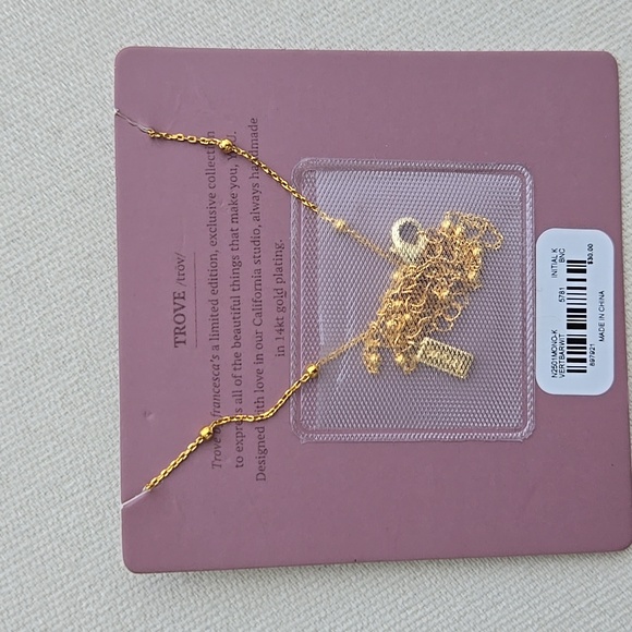 Trove "K" Initial Bar Pendent Necklace - Picture 4 of 5